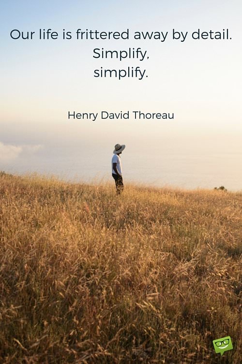 Henry david thoreau simplicity essay